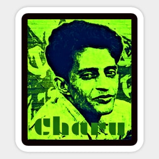 Charu Majumdar Naxalite Revolutionary Leader Green Sticker